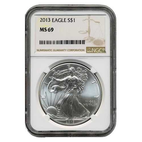 2013\u0020NGC\u0020MS\u002D69\u0020American\u0020Silver\u0020Eagle\u0020Coin\u0020\u0028Brown\u0020Label\u0029
