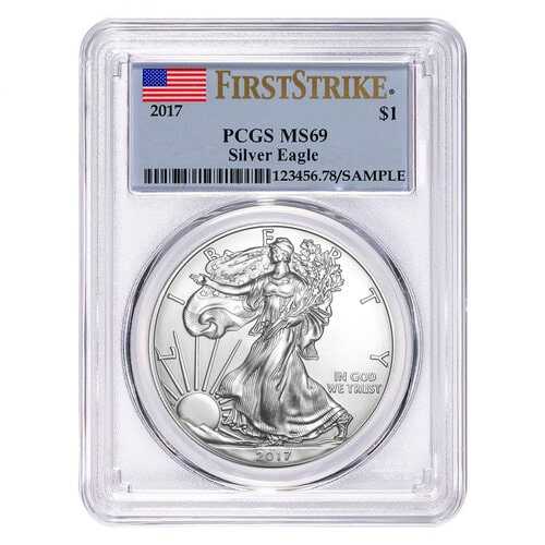 2017\u0020PCGS\u0020MS\u002D69\u0020First\u0020Strike\u0020American\u0020Silver\u0020Eagle