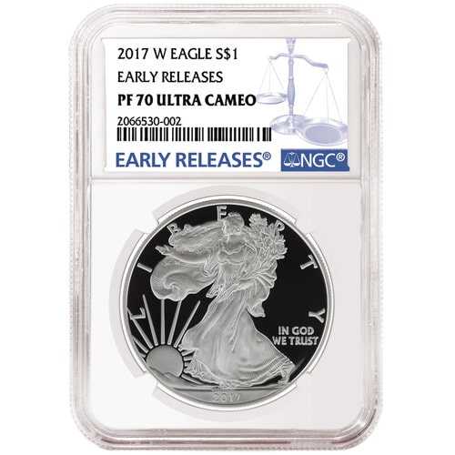 2017\u002DW\u0020Silver\u0020Eagle\u0020Proof\u0020\u002D\u0020PF\u002D70\u0020NGC\u0020Early\u0020Releases