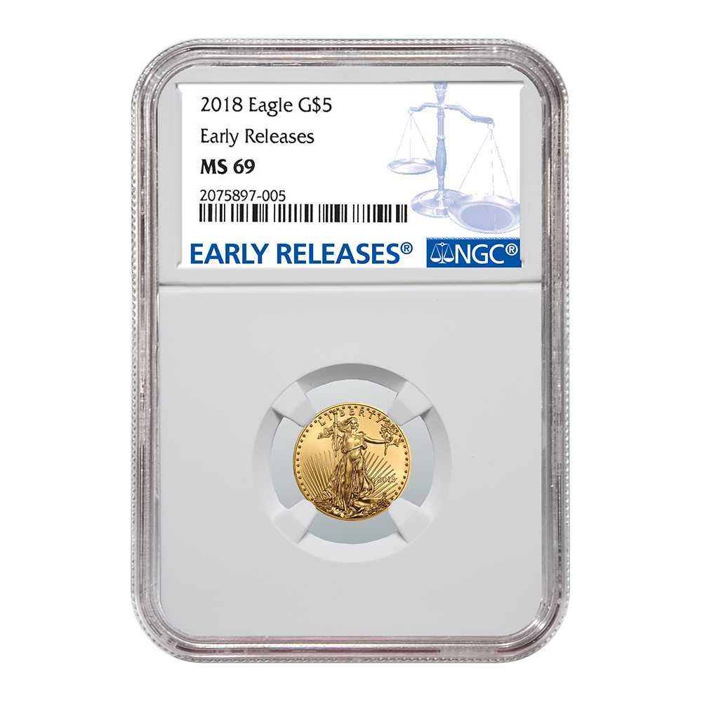 2018\u00201\u002F10\u0020oz\u0020NGC\u0020MS\u002D69\u0020Early\u0020Releases\u0020Gold\u0020American\u0020Eagle