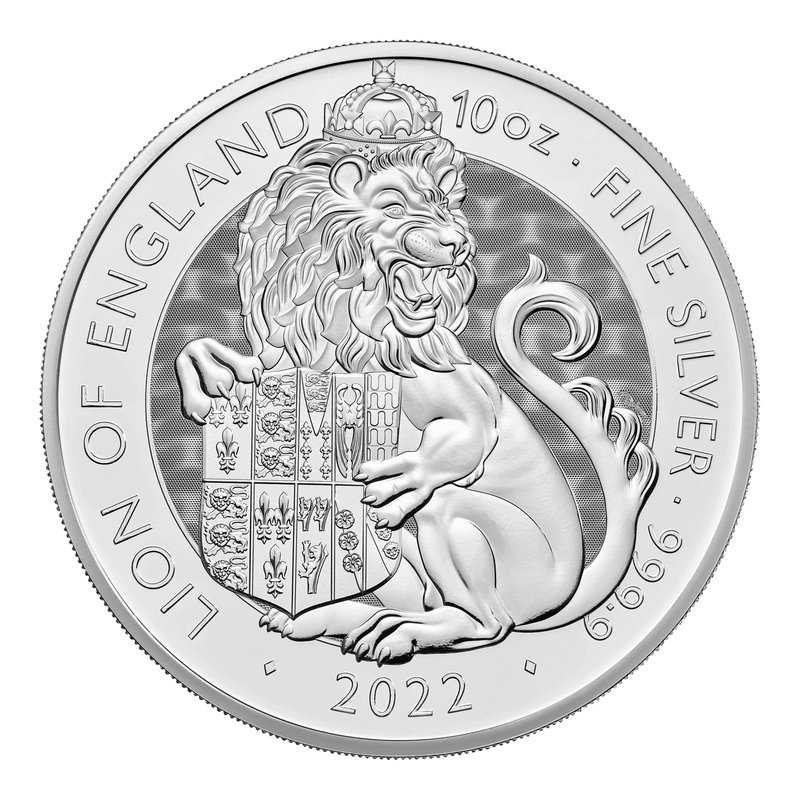 2022\u002010\u0020oz\u0020Tudor\u0020Beasts\u0020Lion\u0020of\u0020England\u0020Silver\u0020Coin