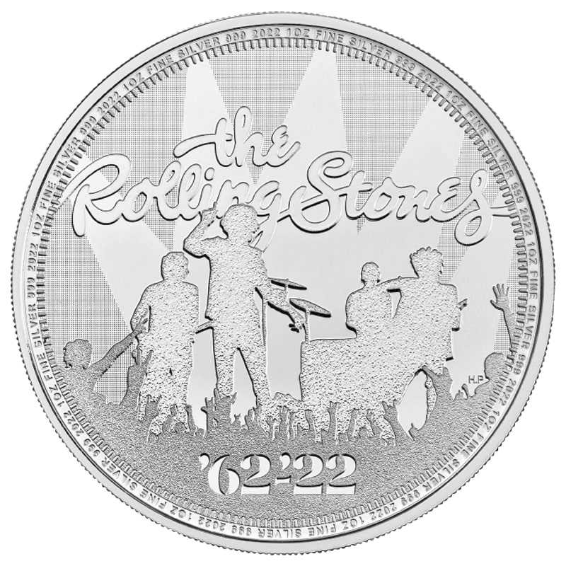 2022\u00201\u0020oz\u0020Music\u0020Legends\u0020Rolling\u0020Stones\u0020Silver\u0020Coin