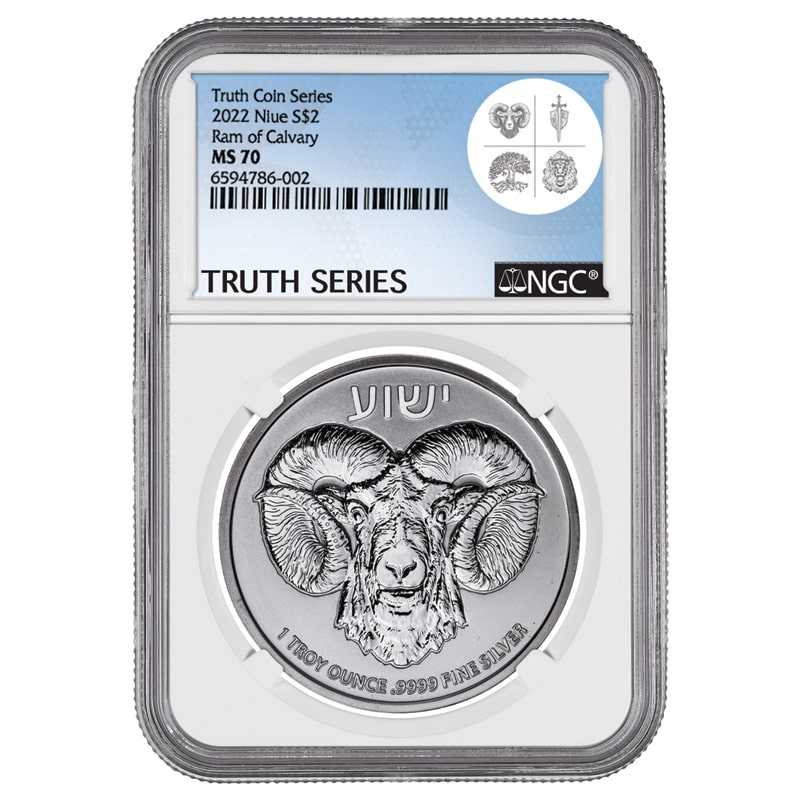 2022\u00201\u0020oz\u0020NGC\u0020MS\u002D70\u0020Ram\u0020of\u0020Calvary\u0020Silver\u0020Coin