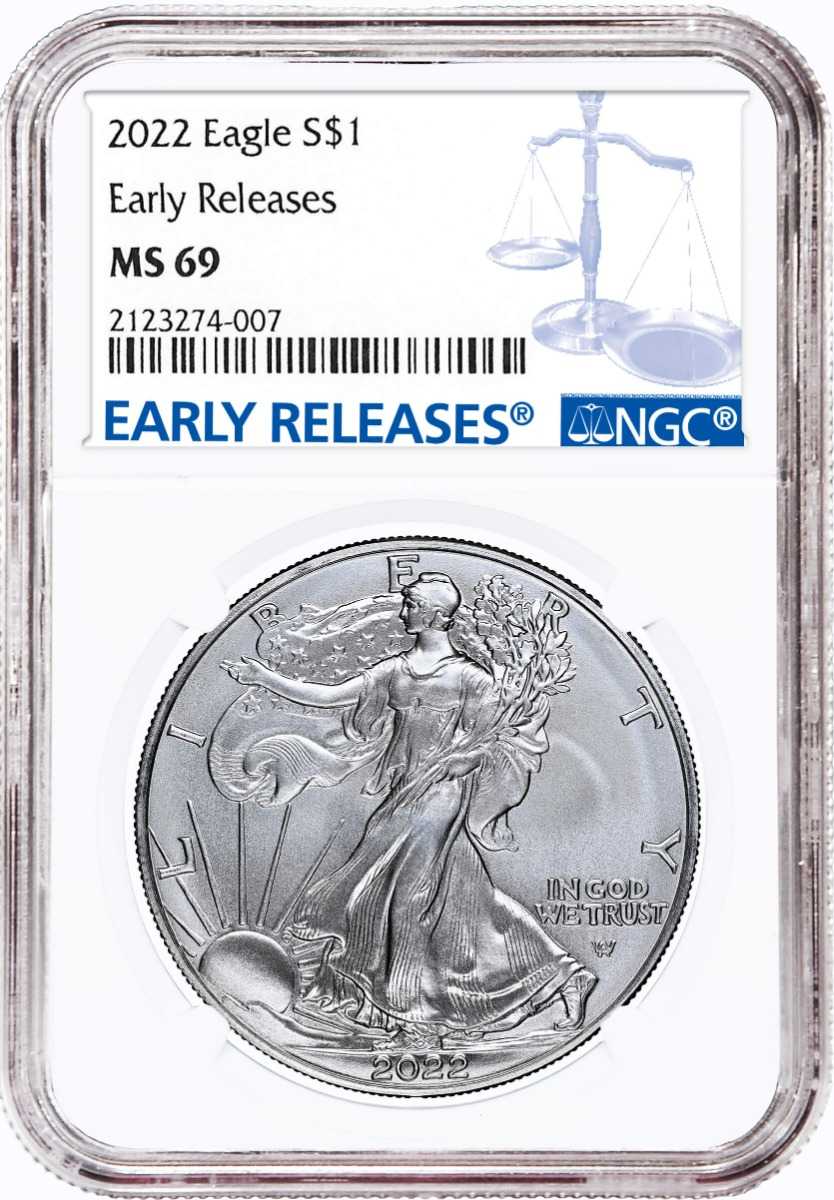 2022\u0020NGC\u0020MS\u002D69\u0020Early\u0020Releases\u0020American\u0020Silver\u0020Eagle