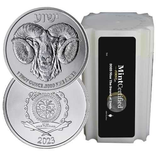 2023\u00201\u0020oz\u0020Ram\u0020of\u0020Calvary\u0020MintCertified\u2122\u0020First30\u0020\u007C\u0020Sealed\u0020Tube