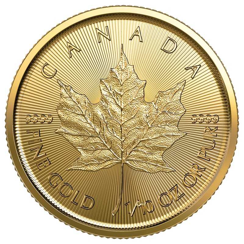2023\u00201\u002F10\u0020oz\u0020Canadian\u0020Gold\u0020Maple\u0020Leaf\u0020Coins\u0020BU