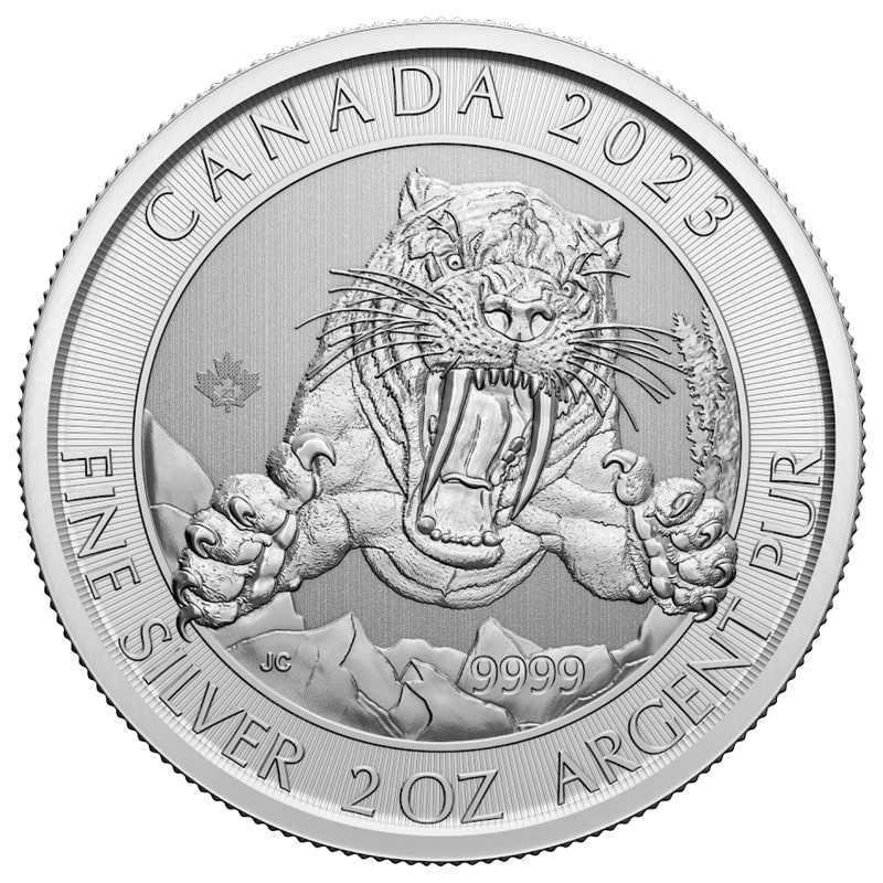 2023\u00202\u0020oz\u0020Sabre\u002Dtooth\u0020Cat\u0020Silver\u0020Coin\u0020\u002D\u0020Ice\u0020Age