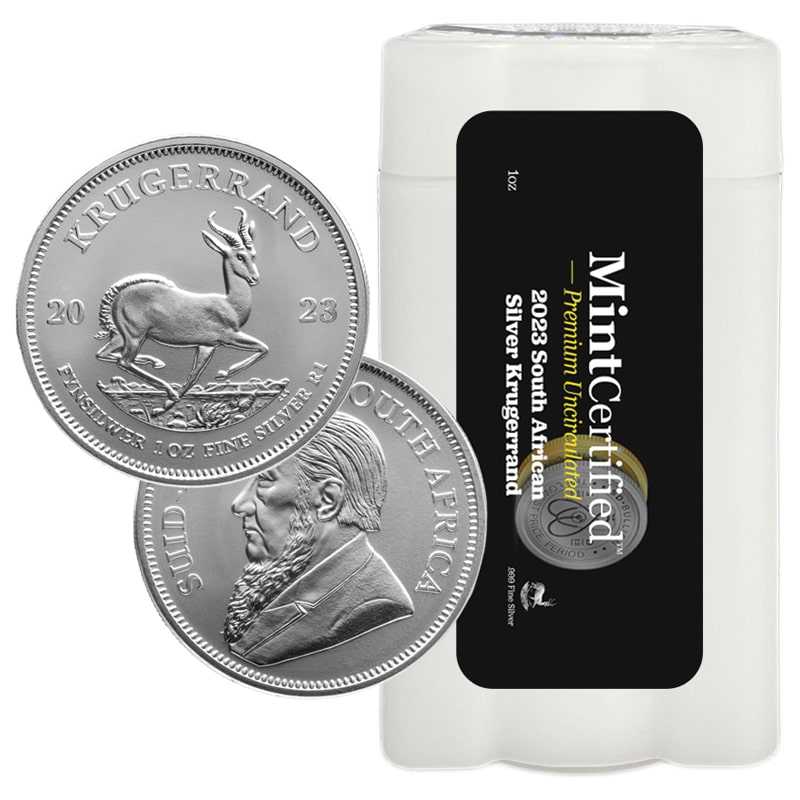 2023\u00201\u0020oz\u0020South\u0020African\u0020Silver\u0020Krugerrand\u0020MintCertified\u2122\u0020Premium\u0020Uncirculated\u007C\u0020Sealed\u0020Tube