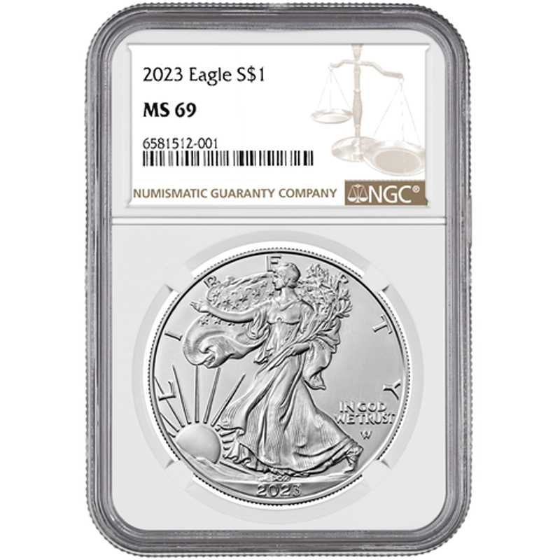 2023\u0020NGC\u0020MS\u002D69\u00201\u0020oz\u0020American\u0020Silver\u0020Eagle\u0020Coin
