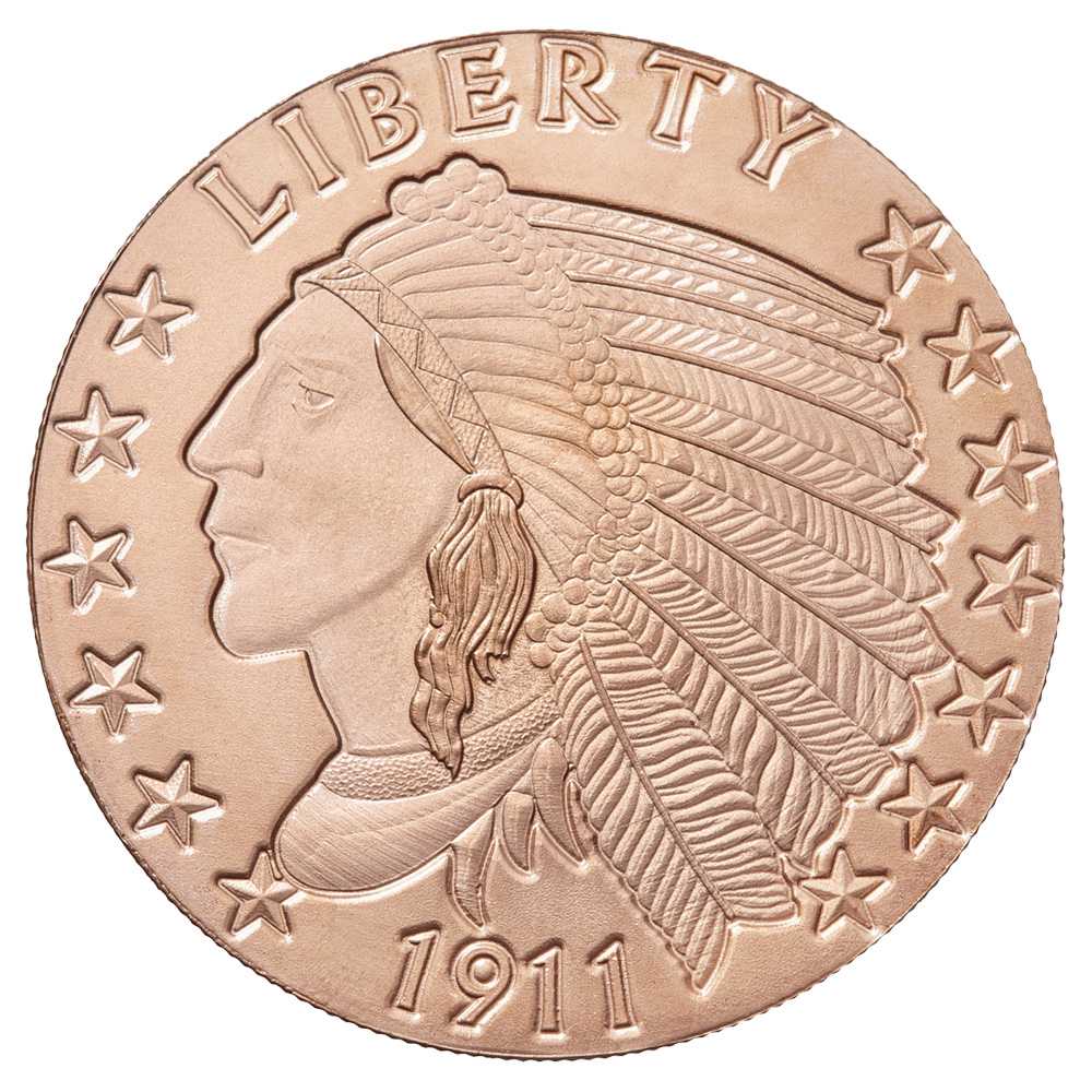 Incuse\u0020Indian\u00201\u0020oz\u0020Copper\u0020Round\u0020\u002D\u0020Osborne\u0020Mint