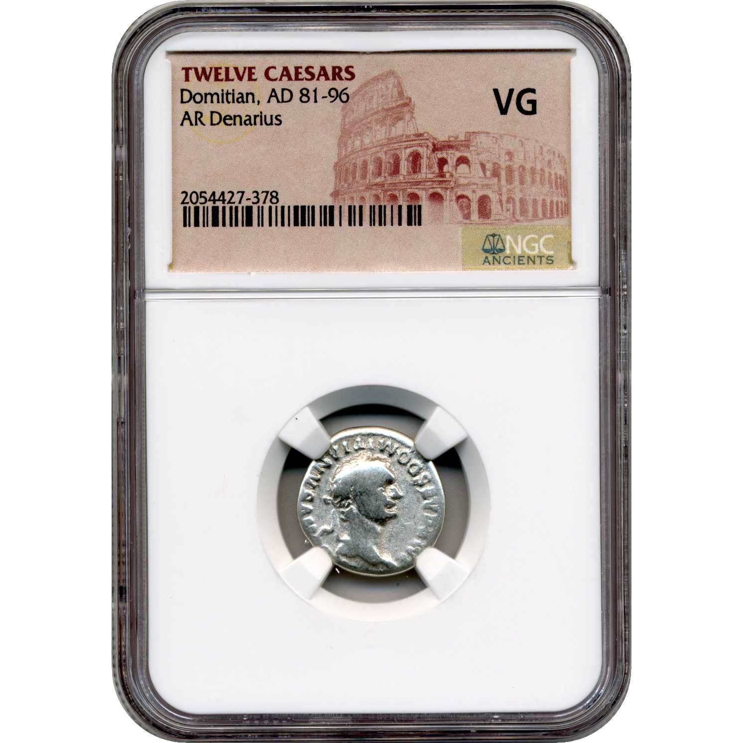 Twelve\u0020Caesars\u0020Domitian\u0020AR\u0020Denarius\u0020AD\u002081\u002D96\u0020\u002D\u0020NGC\u0020VG