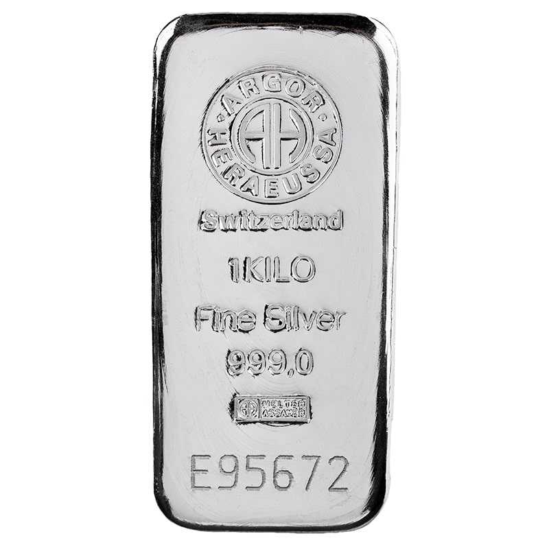 1\u0020Kilo\u0020Argor\u002DHeraeus\u0020Silver\u0020Bar