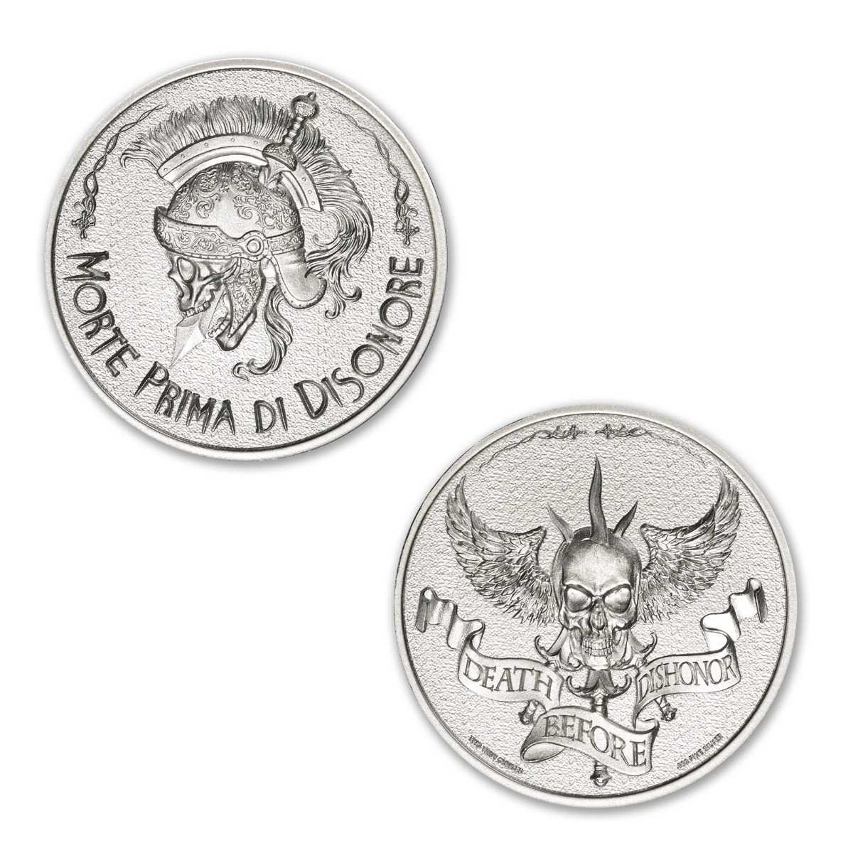 2\u0020oz\u0020Morte\u0020Prima\u0020Di\u0020Disonore\u0020Silver\u0020Round