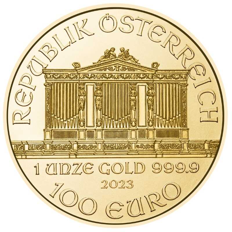 2023\u00201\u0020oz\u0020Austrian\u0020Gold\u0020Philharmonic\u0020Coin\u0020BU