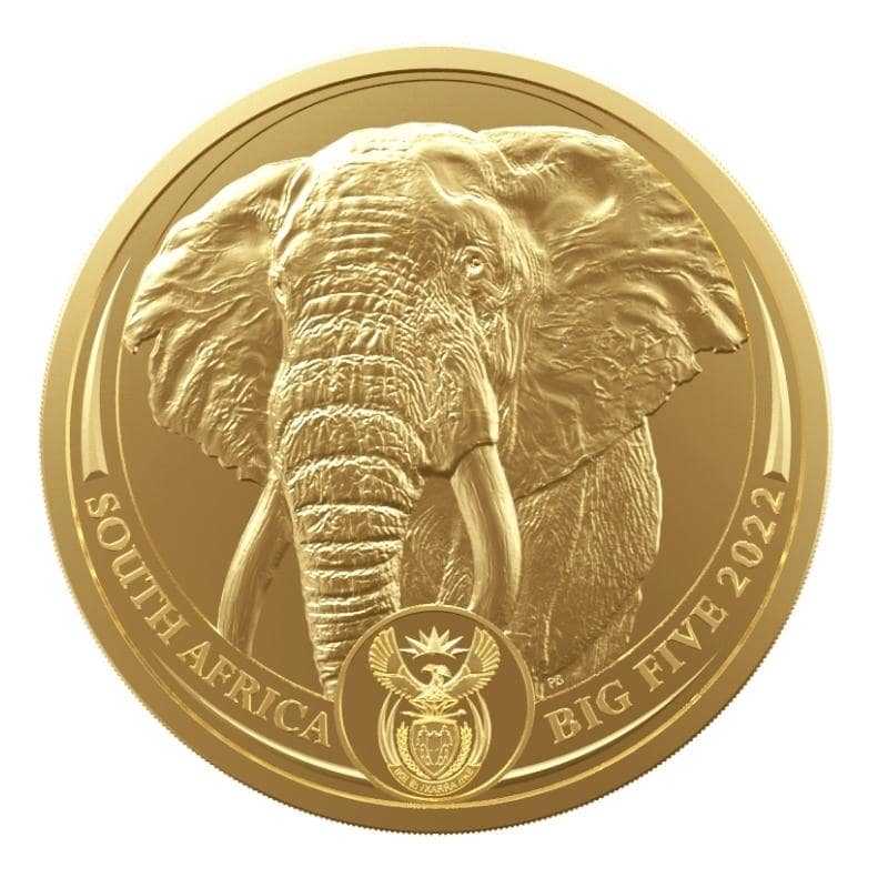 2022\u00201\u0020oz\u0020South\u0020African\u0020Gold\u0020Elephant\u0020Coin\u0020\u002D\u0020Big\u00205\u0020Series