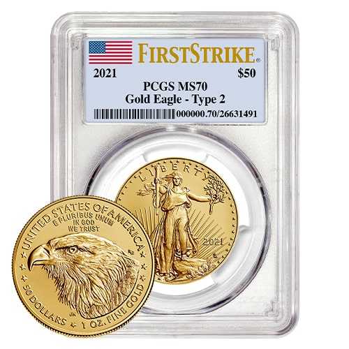 2021\u00201\u0020oz\u0020PCGS\u0020MS\u002D70\u0020First\u0020Strike\u0020Type\u00202\u0020American\u0020Gold\u0020Eagle\u0020Coin