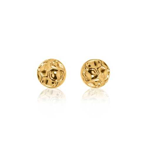 Gold\u0020Hammered\u0020Disc\u0020Earrings\u0020\u002D\u0020SD24K