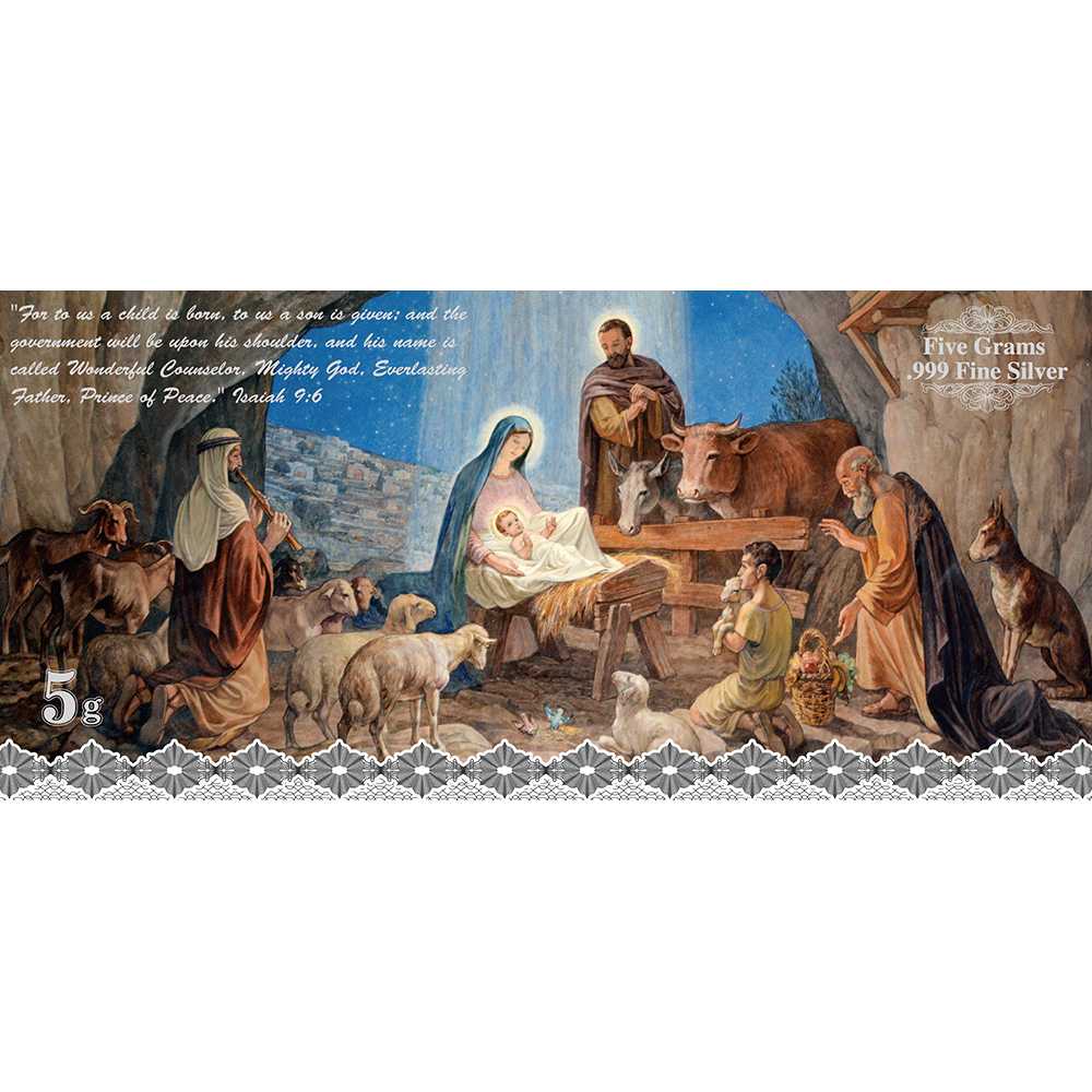SD\u0020Bullion\u0020Nativity\u0020Scene\u00205\u0020Gram\u0020Silver\u0020Foil