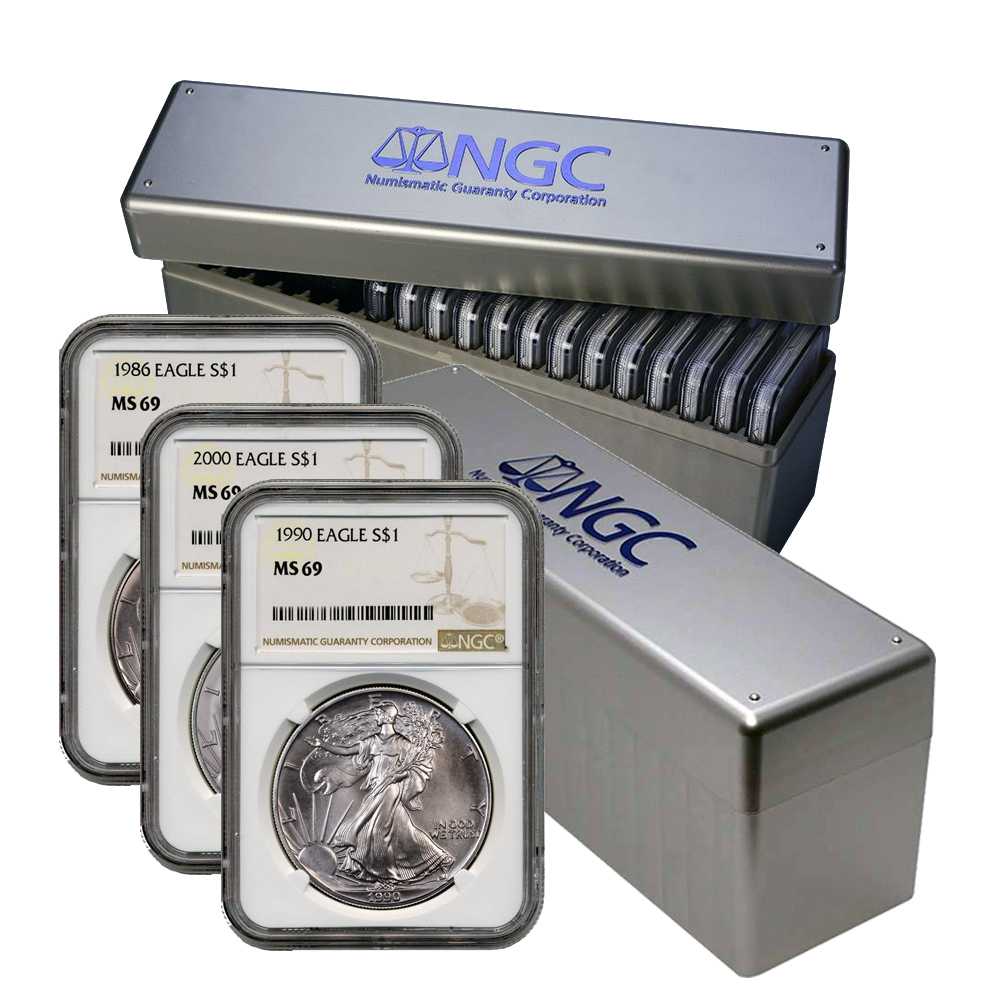 1986\u002D2023\u0020NGC\u0020MS\u002D69\u00201\u0020oz\u0020American\u0020Silver\u0020Eagle\u0020Complete\u0020Coin\u0020Set