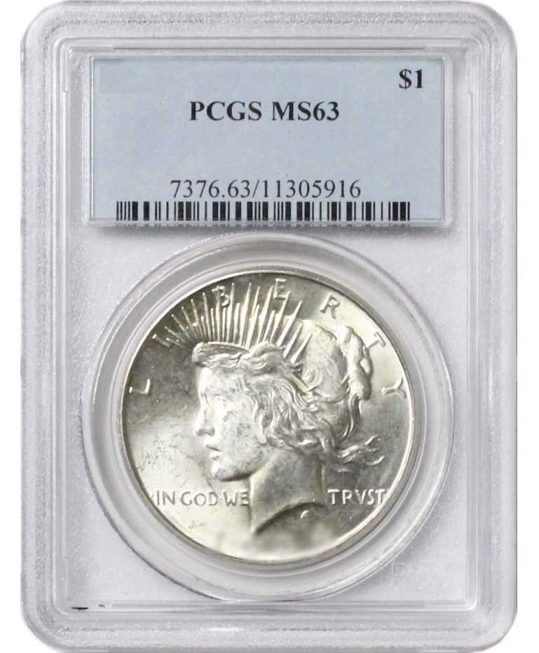 1922\u002D1935\u0020PCGS\u0020MS\u002D63\u0020Peace\u0020Silver\u0020Dollar\u0020\u002D\u0020Random\u0020Year