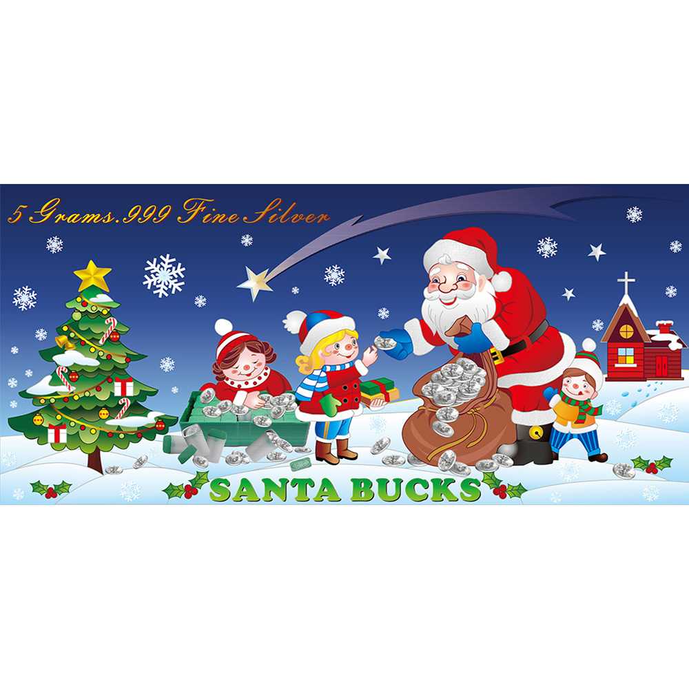 SD\u0020Bullion\u0020Santa\u0020Bucks\u00205\u0020Gram\u0020Silver\u0020Foil