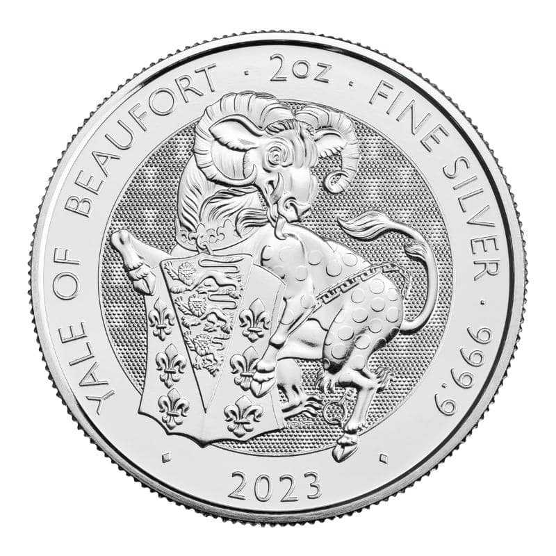 2023\u00202\u0020oz\u0020Tudor\u0020Beast\u0020Yale\u0020of\u0020Beaufort\u0020Silver\u0020Coin