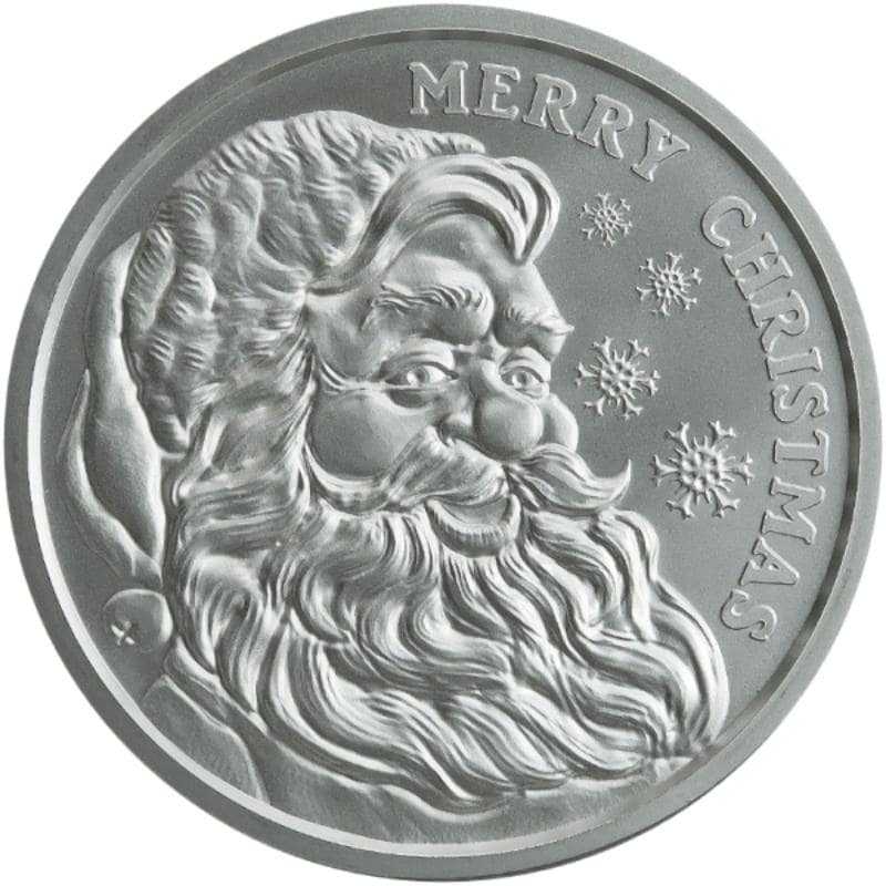 2022\u00201\u0020oz\u0020Santa\u0020Silver\u0020Round