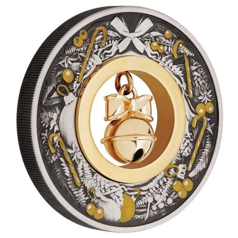 2022\u00202\u0020oz\u0020Jingle\u0020Bell\u0020Antique\u0020Silver\u0020Coin