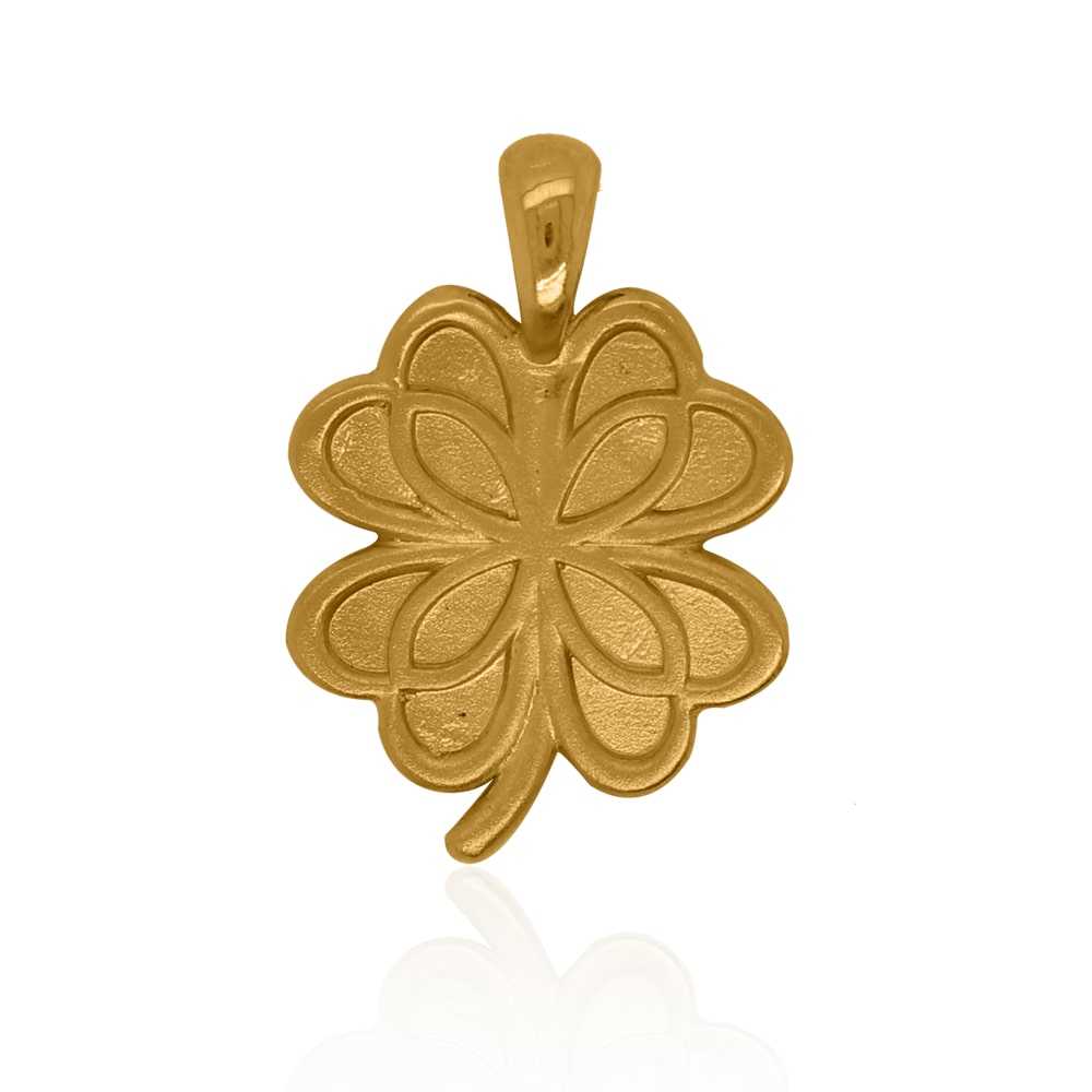 Gold\u0020Trinity\u0020Knot\u0020Shamrock\u0020Pendant\u0020\u002D\u0020SD24K