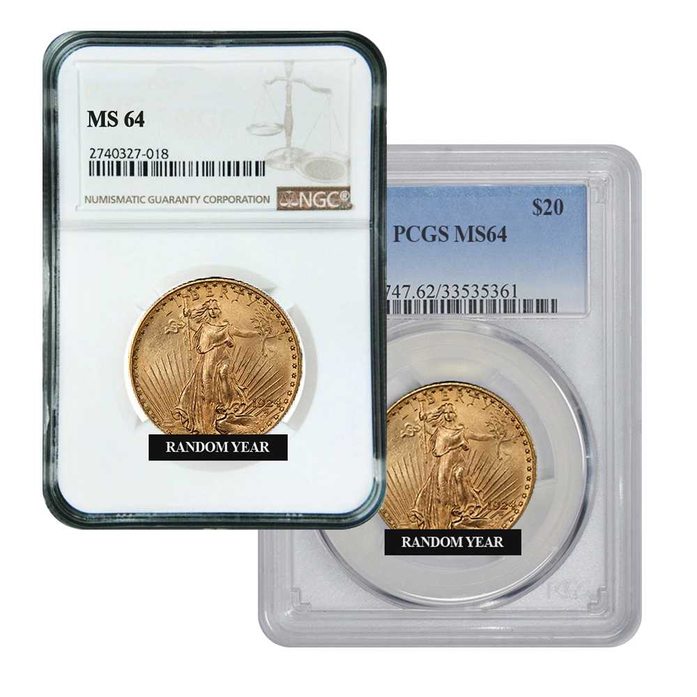 \u002420\u0020MS\u002D64\u0020St.\u0020Gaudens\u0020Double\u0020Eagle\u0020Gold\u0020Coin\u0020\u0028NGC\u0020or\u0020PCGS\u0029\u0020\u002D\u0020Random\u0020Year