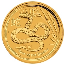 2013 2 oz Year of the Snake Gold Coin | Lunar Series