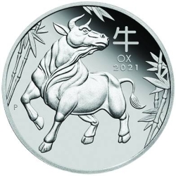 2021 1 oz Year of the Ox Platinum Proof Coin - Perth Mint Lunar Series III 2021 1 oz Year of the Ox Platinum Proof Coin - Perth Mint Lunar Series III