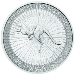 2022 1 oz Australian Silver Kangaroo Coin BU
