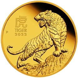 2022 1 oz Year of the Tiger Proof Gold Coin | Perth Mint Lunar Series III 2022 1 oz Year of the Tiger Proof Gold Coin | Perth Mint Lunar Series III
