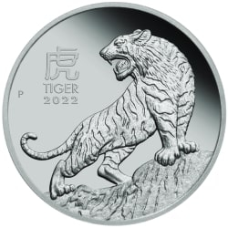 2022 1 oz Year of the Tiger Proof Platinum Coin | Perth Mint Lunar Series III