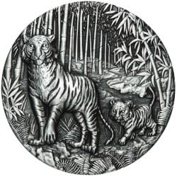 2022 2 oz Year of the Tiger Antiqued Silver Coin | Lunar Series III 2022 2 oz Year of the Tiger Antiqued Silver Coin | Lunar Series III