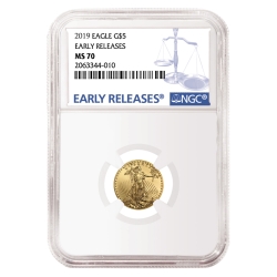 2019 1/10 oz NGC MS-70 Early Releases Gold American Eagle 2019 1/10 oz NGC MS-70 Early Releases Gold American Eagle