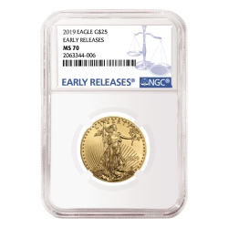 2019 1/2 oz NGC MS-70 Early Releases Gold American Eagle 2019 1/2 oz NGC MS-70 Early Releases Gold American Eagle