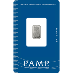 1 Gram Pamp Suisse Lady Fortuna Platinum Bar - In Assay 1 Gram Pamp Suisse Lady Fortuna Platinum Bar - In Assay