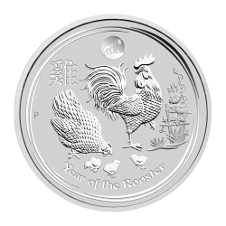 2017 1 oz Australian Lunar Series Rooster - Lion Privy Silver Coin 2017 1 oz Australian Lunar Series Rooster - Lion Privy Silver Coin