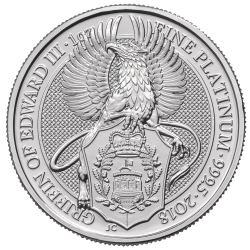 2018 1 oz Queen's Beast Griffin of Edward Platinum Coin 2018 1 oz Queen's Beast Griffin of Edward Platinum Coin