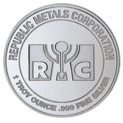 1 oz Republic Metals Silver Round 1 oz Republic Metals Silver Round