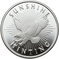 1 oz Sunshine Mint Silver Eagle Round 1 oz Sunshine Mint Silver Eagle Round