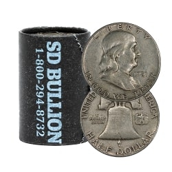 $10 Face - 90% US Silver Franklin Half Dollars