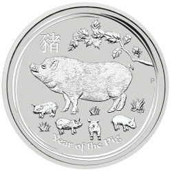 2019 Australian Lunar Year of the Pig Silver Coin 1 Kilo