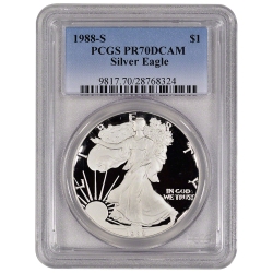 1988-S PCGS PR-70 American Silver Eagle Proof Coin