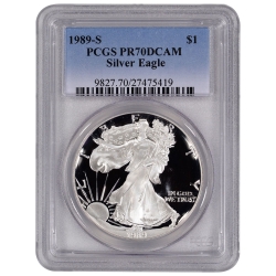 1989-S PCGS PR-70 American Silver Eagle Proof Coin 1989-S PCGS PR-70 American Silver Eagle Proof Coin