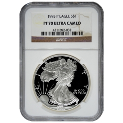 1993-P NGC PF-70 Proof American Silver Eagle Coin 1993-P NGC PF-70 Proof American Silver Eagle Coin