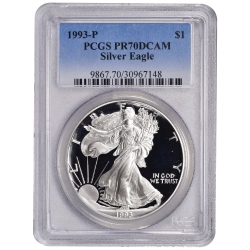 1993-P PCGS PR-70 American Silver Eagle Proof Coin