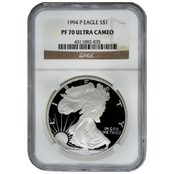 1994-P NGC PF-70 Proof American Silver Eagle Coin 1994-P NGC PF-70 Proof American Silver Eagle Coin